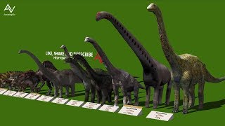 Dinosaur Size Comparison 3D  Smallest to Biggest [upl. by Julius]