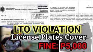 LTO VIOLATON AND PENALTIES  UNAUTHORIZED ACCESSORY ATTACHED TO THE LICENSE PLATES [upl. by Annayram]