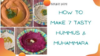 Simple Arabic Dips  Hummus  Muhammara  Vegetarian Recipes [upl. by Aved705]