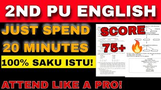 2ND PUC ENGLISH GRAMMAR IN 20 MINUTESHOW TO ATTEND THE ENGLISH PAPERENGLISH GRAMMAR 2ND PUC [upl. by Leighton874]