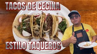 Tacos de Cecina estilo taqueros [upl. by Terese]