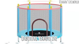 Unboxing star and daisy trampoline for Vihaan StarAndDaisytrampolineulimatefunhomeytviedo [upl. by Eimiaj]