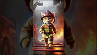 fire brigade cat 🐈youtubeshorts viralshort 🐈🐈 [upl. by Leander]