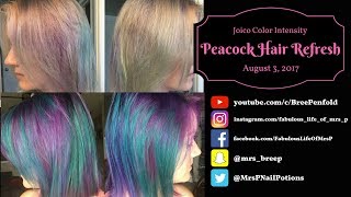 Hair Colour Tutorial  PeacockMermaid Hair  Joico Color Intensity  Fabulous Life of Mrs P [upl. by Ettegirb]