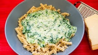 Nudeln mit Spinat und Parmesan Rezept und Anleitung [upl. by Neirbo]