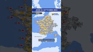 Météo du Jeudi 26 au Samedi 28 Septembre 2024 [upl. by Gui921]