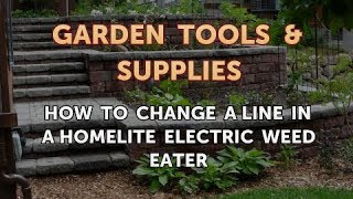 How to Change a Line in a Homelite Electric Weed Eater [upl. by Letnahc]