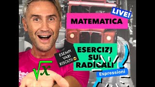 Espressioni con RADICALI radicali esercizi proprietà dei radicali radicali espressioni [upl. by Marvel]