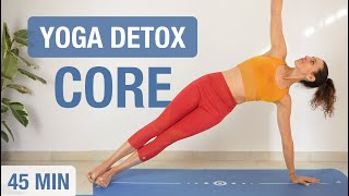 Yoga DETOX para Abdomen amp Espalda  Clase Completa para Fortalecer CORE 45 min [upl. by Kilam]