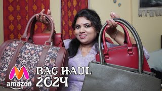 Trendy Bag Haul 6 Branded Bags from Myntra amp Amazon  Baggit Zouk Van Heusen amp More  Kanchan [upl. by Eidlog]