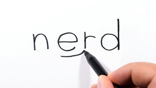 How to Draw a Nerd from the Word Nerd Wordtoons [upl. by Rollins]