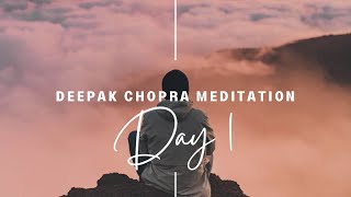 21 day meditation challenge Deepak Chopra Day 1 [upl. by Rockey]