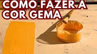 Como fazer a cor de tinta gema de ovo fazendo a cor gema brincando com as cores [upl. by Dionysus]