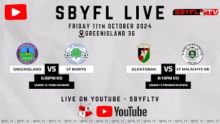 SBYFL 2024  Greenisland v St Marys U14s amp Glentoran v St Malachys OB U15s [upl. by Aicelf]