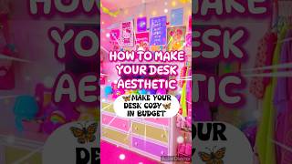 How to make your desk more aesthetic🔥💗 viral trend tips shorts viralshorts kpop study desk [upl. by Namien]