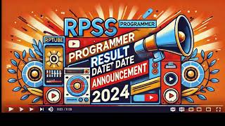 RPSC PROGRAMMER RESULT DATE ANNOUNCEMENT 2024 [upl. by Ellenaj280]