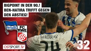 BenHatira in der 90 Bigpoints gegen den Abstieg Hertha II  RW Erfurt  Regionalliga Nordost [upl. by Alissa886]