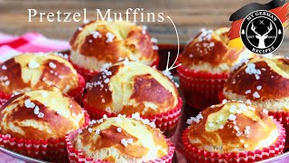 Oktoberfest Pretzel Muffins Recipe ✪ MyGermanRecipes [upl. by Yelrebmyk]