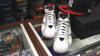 Nike Air Jordan Retro 7 Olympic  White Gold Blue Red  at Street GearHempstead NY [upl. by Enorej]