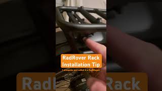 RadRover Rad Rhino 6 Plus Rack Installation Tip [upl. by Montano995]