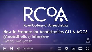 How to Prepare for an Anaesthetics CT1 amp ACCS Anaesthetics Interview [upl. by Akehs]