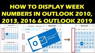 How to display week numbers in Outlook 2010 2013 2016 amp Outlook 2019 [upl. by Meilen332]