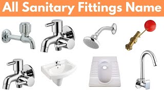 Sanitary Fitting Name  Bathroom Fitting Names  Plumbing Fitting  Types of Tap  CP Fitting Name [upl. by Quincy]