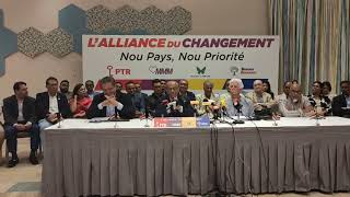 Suivez en direct la conférence de presse de lAlliance du Changement [upl. by Nodnil]