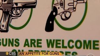 Waitresses openly carry guns at restaurant in Rifle Colorado [upl. by Aronas]