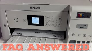 Epson EcoTank 2850 Printer Your Questions Answered [upl. by Ricard]