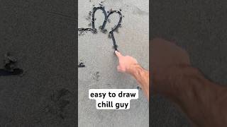 pov you’re just a chill guy on the beach how to draw chill guy chillguy howtodraw [upl. by Eeznyl101]