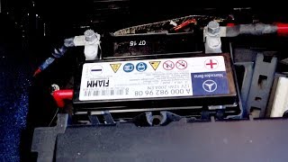 How to replace an Auxiliary battery in the Mercedes CLA250 GLA250 [upl. by Lambart]