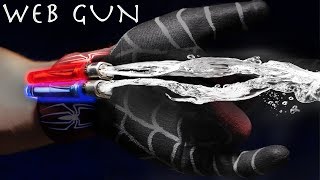 Make a SPIDERMAN Web Shooter  5 SHOOTS REAL NYLON WEBS SUPER SIMPLE BUILD [upl. by Avin801]