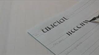 Letter Size in Uncial Calligraphy [upl. by Adnalra]