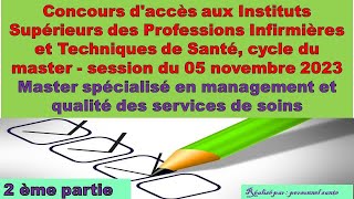 Master spécialisé en management et qualité des services de soins [upl. by Lotty866]