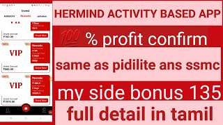 Hermind activity based app my side bonus135 sure profit 100 [upl. by Jorgan637]