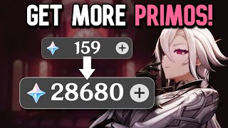 34 WAYS TO FARM PRIMOGEMS WITH F2P FRIENDLY OPTIONS 2024 Updated  Genshin Impact [upl. by Yrtnej]