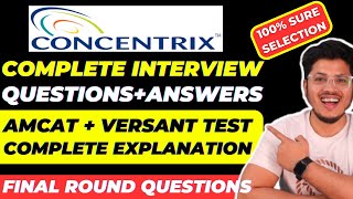 Concentrix Interview Questions amp Answers 2023  Concentrix Amcat  Versant Test Complete details [upl. by Idoc]