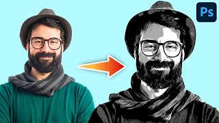 Convert Any PHOTO into VECTOR in PHOTOSHOP Easily [upl. by Glassco]