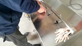 Chicken Feet Debone MachineDuck Paw Feet Deboning Machine雞腳爪切開機雞腳爪去骨機鴨掌切開機鴨掌脫骨機 [upl. by Pia]