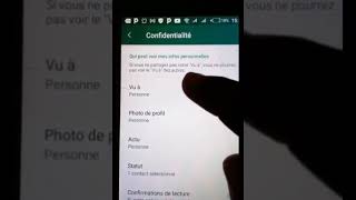 Comment sécuriser son WhatsApp paramétrer la confidentialitéStatut vu à Photo de profil Actu [upl. by Smoht]