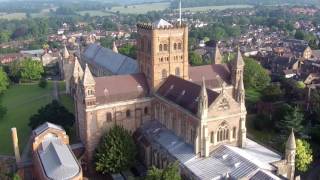 St Albans Cathedral Ariel View [upl. by Polky559]