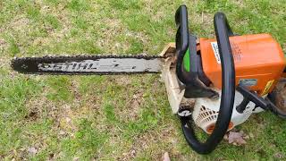 Stihl MS210C not starting [upl. by Ahsinrev665]