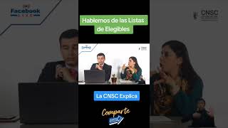 Preguntas frecuentes sobre la lista de elegibles  La CNSC Explica listadeelegibles [upl. by Olivie]