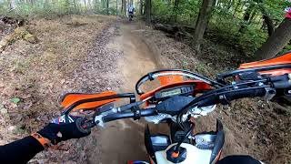 Test riding the 2020 KTM 300 XCW TPI at Crow Canyon [upl. by Raddi157]