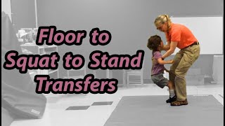 Moving from Back Lying through Squatting to Standing Exercises for a Child with Cerebral Palsy 021 [upl. by Wyly]