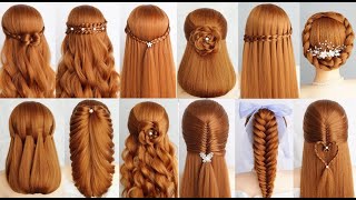 Amazing Top hairstyles Beautiful hairstyles simple hairstyles and open hairstyles [upl. by Ahseyk]