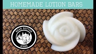 Homemade Lotion Bar Tutorial  All Natural Dye Free Bear Bottom Acres [upl. by Herzog]