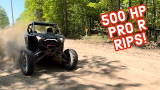 Turbo RZR Pro R Hits the TRAILS Is 500 Horsepower Reliable in the Woods LETS FIND OUT [upl. by Aihsot]