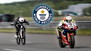 Fastest Towed Bicycle  Guinness World Records [upl. by Aseneg]